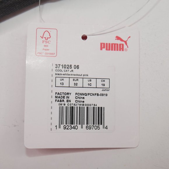 PUMA Cool Cat JR Sport Slides Black/Knock Out Pink - Picture 6 of 9